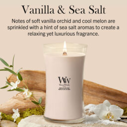 Vanilla & Sea Salt Candle WoodWick, Yellow - Floral - thumbnail 7