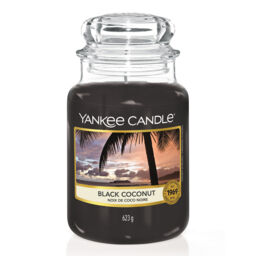Black Coconut Candle Original Large Jar Candle Yankee Candle, 10.7cm x 16.8cm - Floral - thumbnail 2
