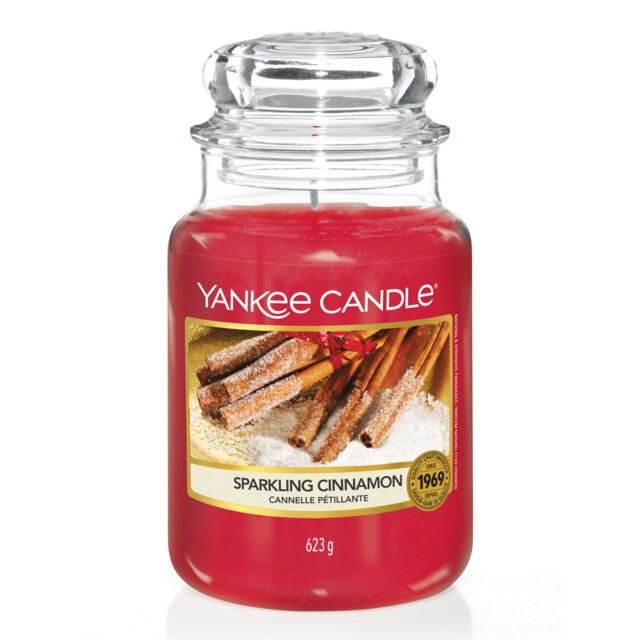 Sparkling Cinnamon Candle Original Large Jar Candle Yankee Candle, Red, 10.7cm x 16.8cm - Sweet & Spicy - image 1
