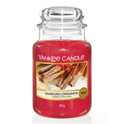 Sparkling Cinnamon Candle Original Large Jar Candle Yankee Candle, Red, 10.7cm x 16.8cm - Sweet & Spicy - thumbnail 1