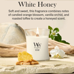 White Honey Candle WoodWick - Ambery - thumbnail 5