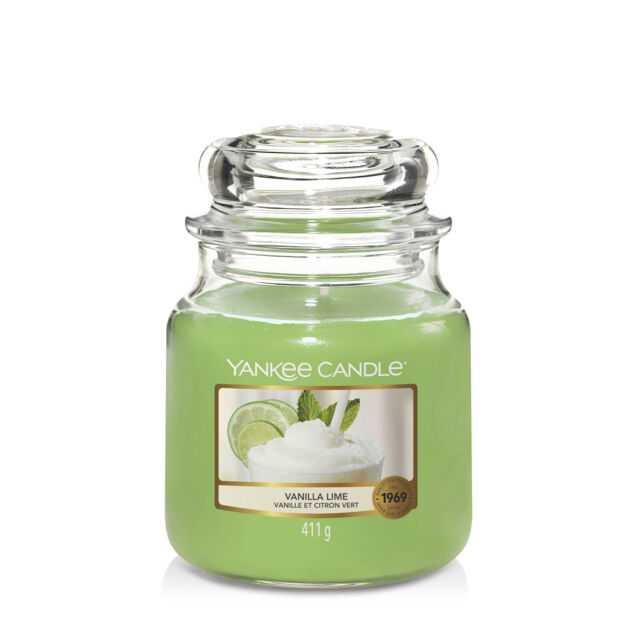 Vanilla Lime Candle Original Medium Jar Candle Yankee Candle, Green, 10.7cm x 12.7cm - Sweet & Spicy - image 1