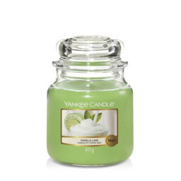 Vanilla Lime Candle Original Medium Jar Candle Yankee Candle, Green, 10.7cm x 12.7cm - Sweet & Spicy - thumbnail 2