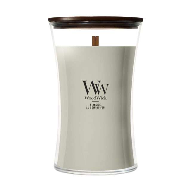 Fireside Candle WoodWick, Brown - Woody