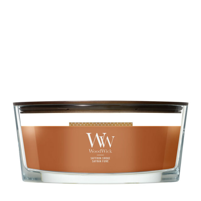 Saffron Smoke Candle WoodWick, Brown - Woody - image 1
