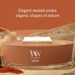 Saffron Smoke Candle WoodWick, Brown - Woody - thumbnail 7
