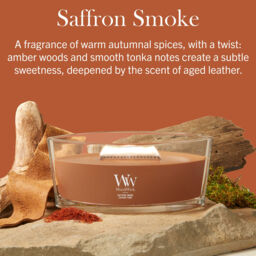 Saffron Smoke Candle WoodWick, Brown - Woody - thumbnail 6