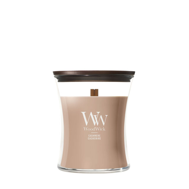 Cashmere Candle WoodWick, Brown - Ambery - image 1