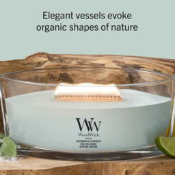 Sagewood & Seagrass Candle WoodWick, Blue - Fresh & Clean - thumbnail 7