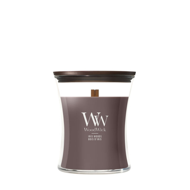 Iris Woods Candle WoodWick, Brown - Ambery - image 1