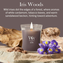 Iris Woods Candle WoodWick, Brown - Ambery - thumbnail 5