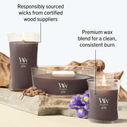 Iris Woods Candle WoodWick, Brown - Ambery - thumbnail 9