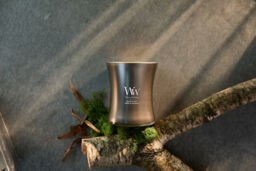 Melanite Mist Candle WoodWick, White, 9.9cm x 9.9cm x 11.4cm - Fresh & Clean - thumbnail 4
