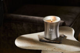 Melanite Mist Candle WoodWick, White, 9.9cm x 9.9cm x 11.4cm - Fresh & Clean - thumbnail 5