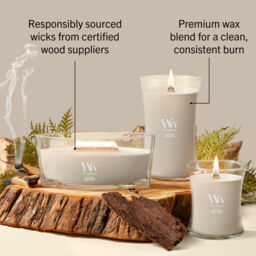Wood Smoke Candle WoodWick, Brown - Woody - thumbnail 9