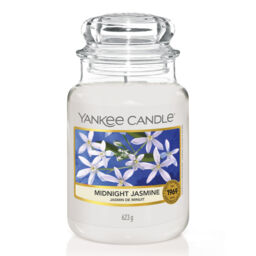 Midnight Jasmine Candle Original Large Jar Candle Yankee Candle, Neutrals, 10.7cm x 16.8cm - Floral - thumbnail 1