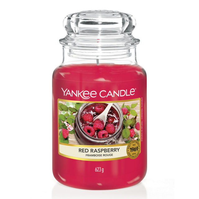 Red Raspberry Candle Original Large Jar Candle Yankee Candle, 10.7cm x 16.8cm - Fruity - image 1