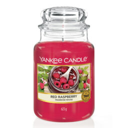 Red Raspberry Candle Original Large Jar Candle Yankee Candle, 10.7cm x 16.8cm - Fruity - thumbnail 2