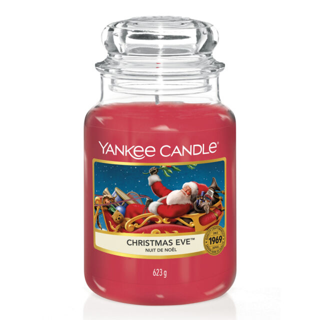 Christmas Eve Candle Original Large Jar Candle Yankee Candle, Red, 10.7cm x 16.8cm - Sweet & Spicy