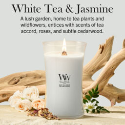 White Tea & Jasmine Candle WoodWick - Fruity & Citrus - thumbnail 5