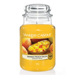 Mango Peach Salsa Candle Original Large Jar Candle Yankee Candle, Orange, 10.7cm x 16.8cm - Fruity - thumbnail 1