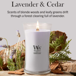 Lavender & Cedar Candle WoodWick, Purple - Woody - thumbnail 7