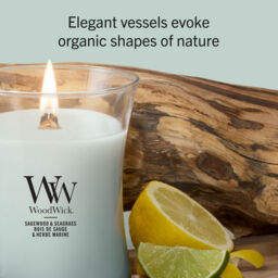 Sagewood & Seagrass Candle WoodWick, Blue - Fresh & Clean - thumbnail 7