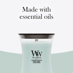 Sagewood & Seagrass Candle WoodWick, Blue - Fresh & Clean - thumbnail 9