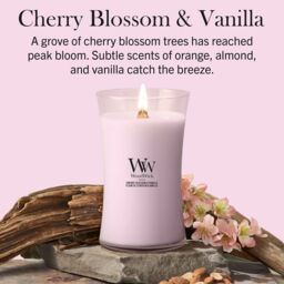 Cherry Blossom & Vanilla Candle WoodWick, Pink - Gourmand - thumbnail 6