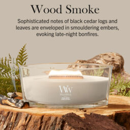 Wood Smoke Candle WoodWick, Brown - Woody - thumbnail 6