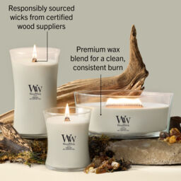 Fireside Candle WoodWick, Brown - Woody - thumbnail 6