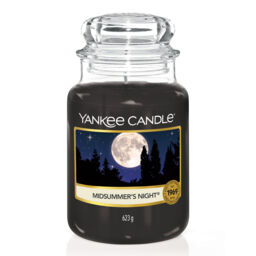Midsummer's Night® Candle Original Large Jar Candle Yankee Candle, Black, 10.7cm x 16.8cm - Fresh & Clean