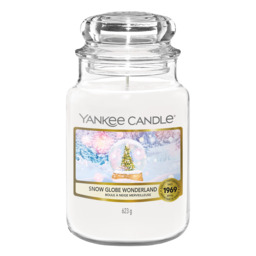 Snow Globe Wonderland Candle Original Large Jar Candle Yankee Candle, White, 10.7cm x 16.8cm - Fresh & Clean - thumbnail 2
