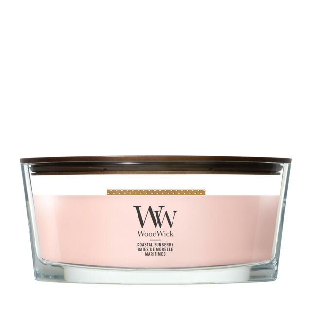 Coastal Sunberry Candle WoodWick, Pink - Fruity & Citrus