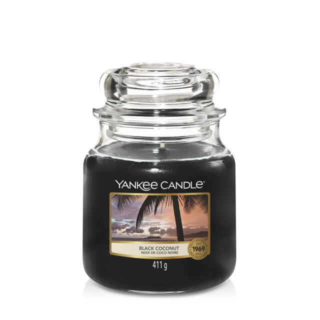 Black Coconut Candle Original Medium Jar Candle Yankee Candle, 10.7cm x 12.7cm - Floral - image 1