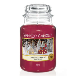 Christmas Magic Candle Original Large Jar Candle Yankee Candle, Red, 10.7cm x 16.8cm - Sweet & Spicy - thumbnail 1