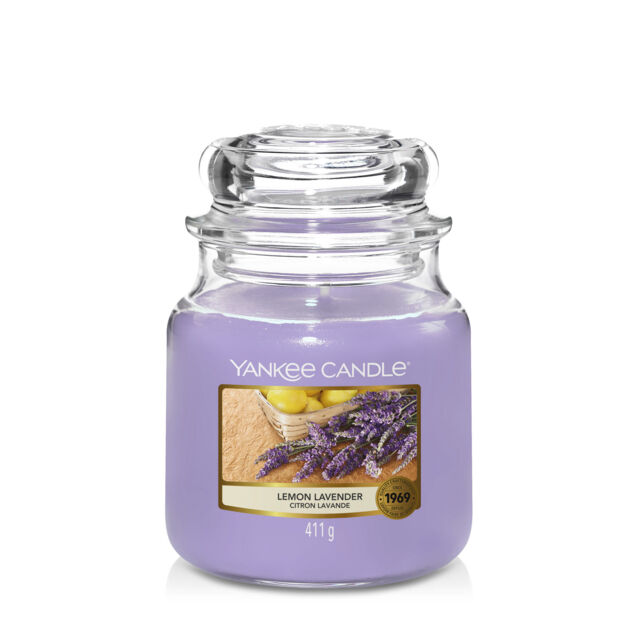 Lemon Lavender Candle Original Medium Jar Candle Yankee Candle, Purple, 10.7cm x 12.7cm - Citrus - image 1