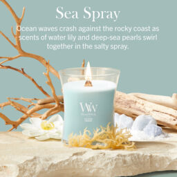 Sea Spray Candle WoodWick, Blue - Fresh & Clean - thumbnail 6