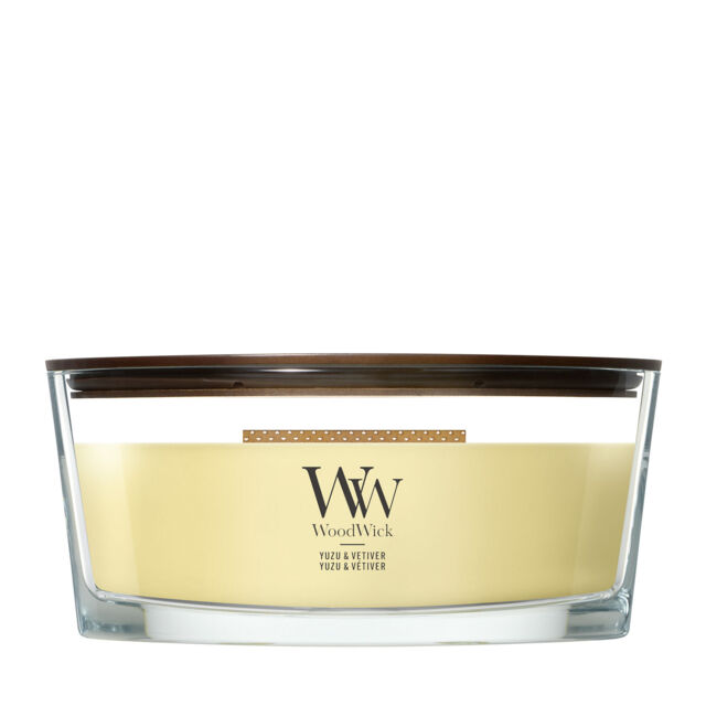 Yuzu & Vetiver Candle WoodWick, Yellow - Fruity & Citrus - image 1