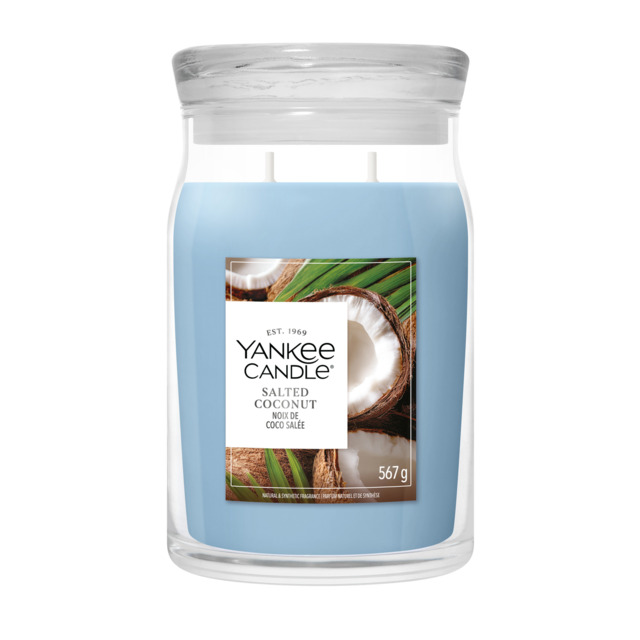 Salted Coconut Candle Yankee Candle, Blue - Floral - image 1