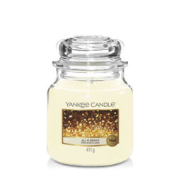 All is Bright Candle Original Medium Jar Candle Yankee Candle, Neutrals, 10.7cm x 12.7cm - Citrus - thumbnail 1