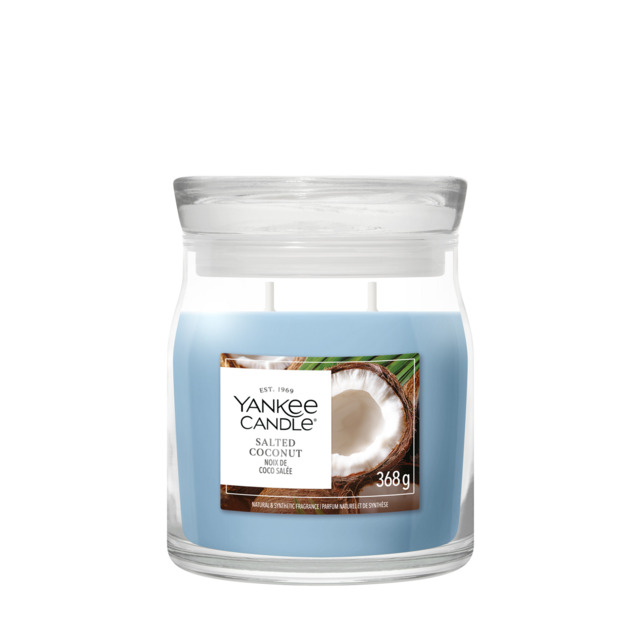 Salted Coconut Candle Yankee Candle, Blue - Floral - image 1
