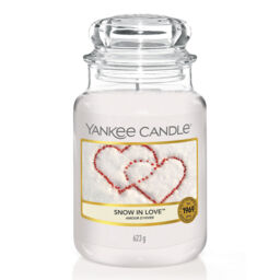 Snow In Love Candle Original Large Jar Candle Yankee Candle, White, 10.7cm x 16.8cm - Woody - thumbnail 2