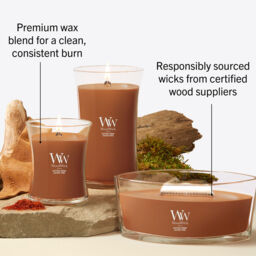 Saffron Smoke Candle WoodWick, Brown - Woody - thumbnail 9