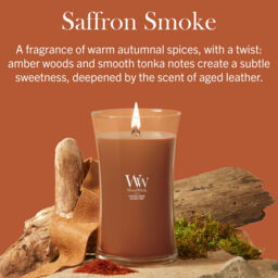 Saffron Smoke Candle WoodWick, Brown - Woody - thumbnail 5
