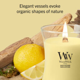 Yuzu & Vetiver Candle WoodWick, Yellow - Fruity & Citrus - thumbnail 6