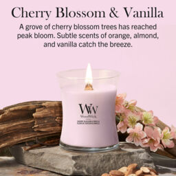 Cherry Blossom & Vanilla Candle WoodWick, Pink - Gourmand - thumbnail 5