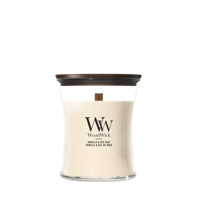 Vanilla & Sea Salt Candle WoodWick, Yellow - Floral - image 1