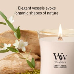 Vanilla & Sea Salt Candle WoodWick, Yellow - Floral - thumbnail 8