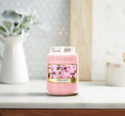Cherry Blossom Candle Original Large Jar Candle Yankee Candle, Pink, 10.7cm x 16.8cm - Fruity - thumbnail 3